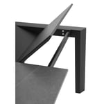 Rozkládací stůl sallie 160 (240) x 90 cm šedo-černý