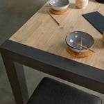 Stůl ston 160 x 90 cm hnědo-černý