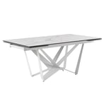 Rozkládací stůl aysha 160 (200/240) x 90 cm bílý