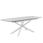 Rozkládací stůl sena 160 (200) x 95 cm bílý
