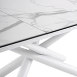 Rozkládací stůl sena 160 (200) x 95 cm bílý