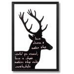 Obraz deer love 40 x 60 cm černý