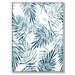 Obraz palmas 60 x 80 cm modrý