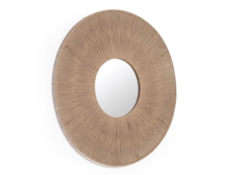 Jutové zrcadlo Afonso Ø 100 cm