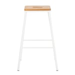 Barová židle vanyl 77 cm bílá