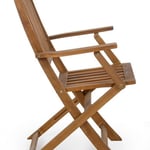 Skládací židle s područkami noemi přírodní