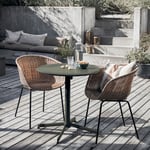 Zahradní stolek leho Ø 70 cm zelený