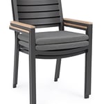 Zahradní židle melmar černo - hnědá