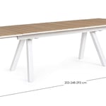 Zahradní rozkládací stůl salia 203 (293) x 100 cm bílý