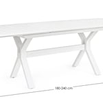 Zahradní rozkládací stůl nekyo 180 (240) x 100 cm bílý