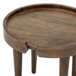 Odkládací stolek fersa Ø 50 cm hnědý