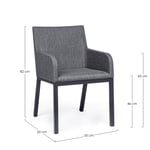 Zahradní židle newo šedo-černá