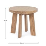 Odkládací stolek livaro Ø 50 cm přírodní