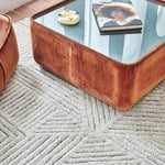 Vlněný koberec vally 170 x 240 cm béžový