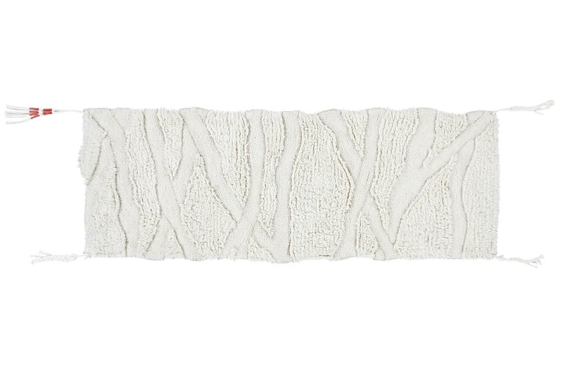 Vlněný koberec kangor 70 x 200 cm bílý