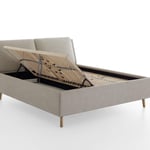 Čalouněná postel talleva s úložným prostorem 160 x 200 cm béžová