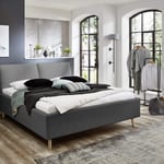 Čalouněná postel talleva s úložným prostorem 160 x 200 cm antracitová