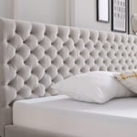 Čalouněná postel oliver s úložným prostorem 180 x 200 cm béžová