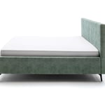 Čalouněná postel zallino s úložným prostorem 180 x 200 zelená