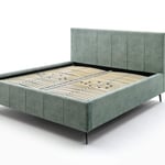Čalouněná postel zallino s úložným prostorem 180 x 200 zelená