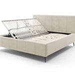 Čalouněná postel zallino s úložným prostorem 160 x 200 béžová