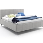 Čalouněná postel zallino s úložným prostorem 180 x 200 světle šedá