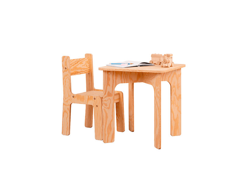 Dětský stůl se židlí mima přírodní