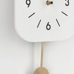 Nástěnné hodiny s kyvadlem pendulo bílé