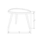 Odkládací stolek menna 61 x 40 cm hnědý