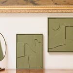 Abstraktní obraz nilat 30 x 40 cm zelený 2 ks