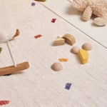 Dětský koberec aniafi 90 x 150 cm bílý