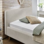 Dvoulůžková postel taupe 160 x 200 cm fleece béžová