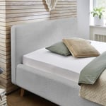 Dvoulůžková postel taupe 140 x 200 cm fleece šedá