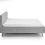 Dvoulůžková postel taupe 160 x 200 cm chenille šedá
