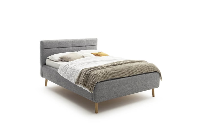 Dvoulůžková postel anika s úložným prostorem 180 x 200 cm šedá
