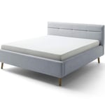 Dvoulůžková postel anika s úložným prostorem 160 x 200 cm světle modrá