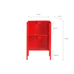 Noční stolek verta 66 x 37 cm červený