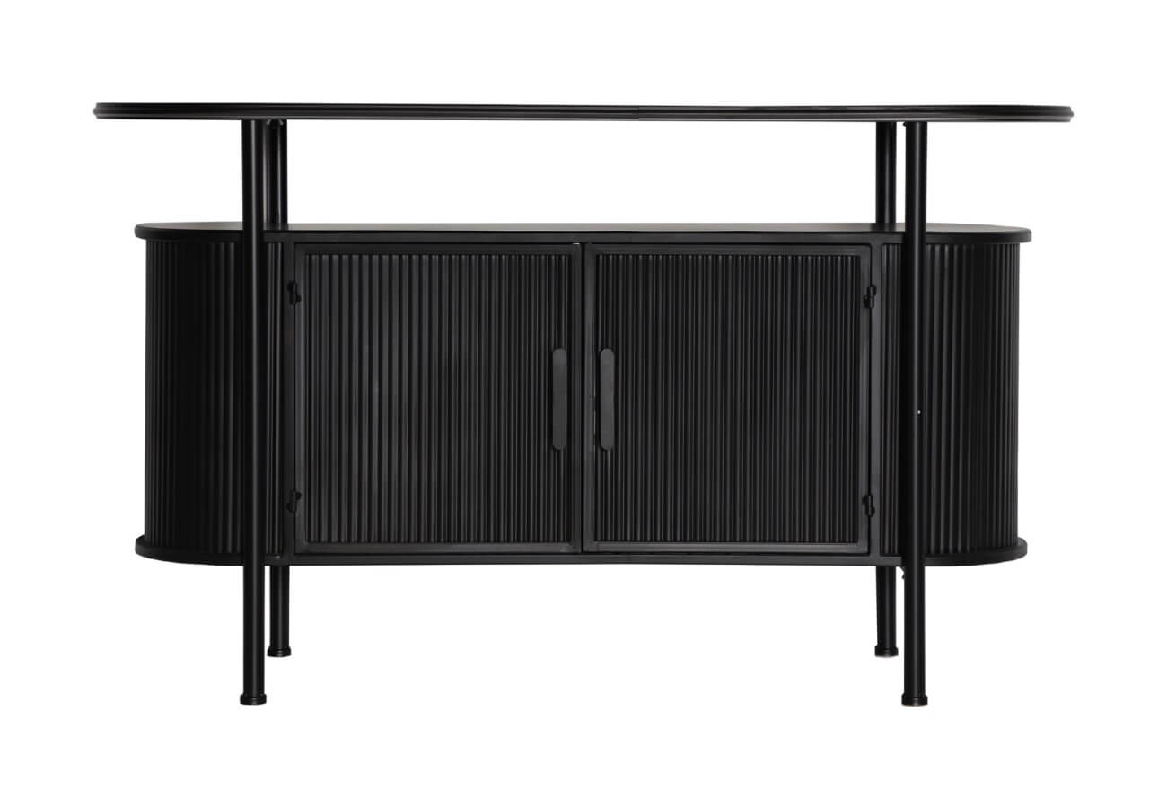 Komoda remble 119 x 40 cm tmavě šedá