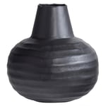 Kovová váza ruji Ø 24 cm černá