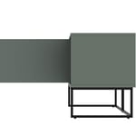 TV stolek s poličkou pili 176 x 57 cm šedozelený