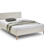 Čalouněná postel kiwick 140 x 20 cm manšestr béžová