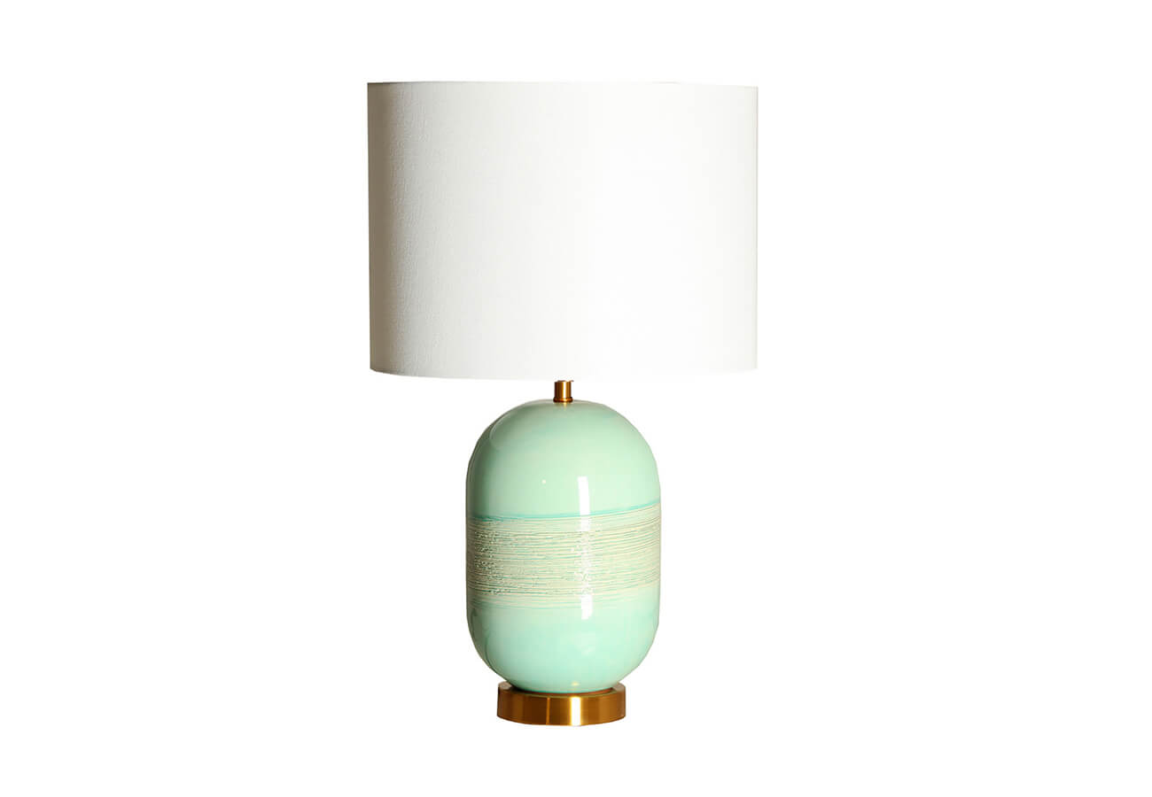 Stolní lampa aurena zelená