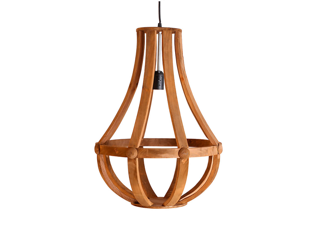Stropní lampa abeto Ø 41 cm hnědá