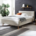 Dvoulůžková postel anika s úložným prostorem 140 x 200 cm béžová