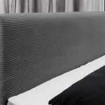 Boxspring postel elina 140 x 200 cm manšestr šedá