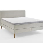 Boxspring postel elina 160 x 200 cm manšestr béžová
