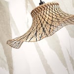 Stropní visící lampa ibiza s 50 x 15 cm přírodní/černá