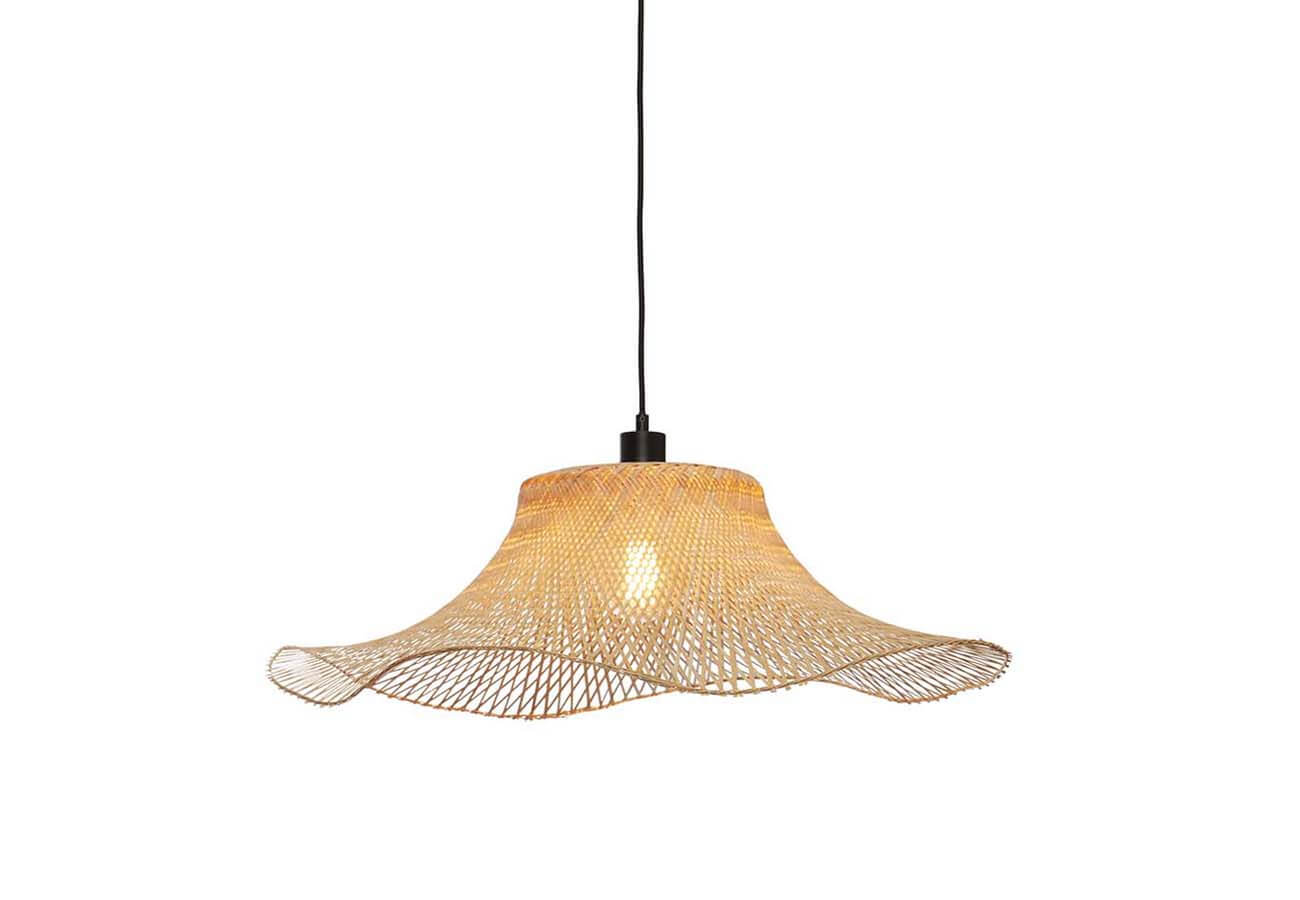 Stropní visící lampa ibiza l 65 x 20 cm přírodní
