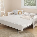 Dětská rozkládací postel ticana 90 x 190 cm bílá
