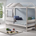 Dětská postel sia 90 x 200 cm světle šedá